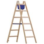 Stehleiter Holz 6 Sprossen 1,85m