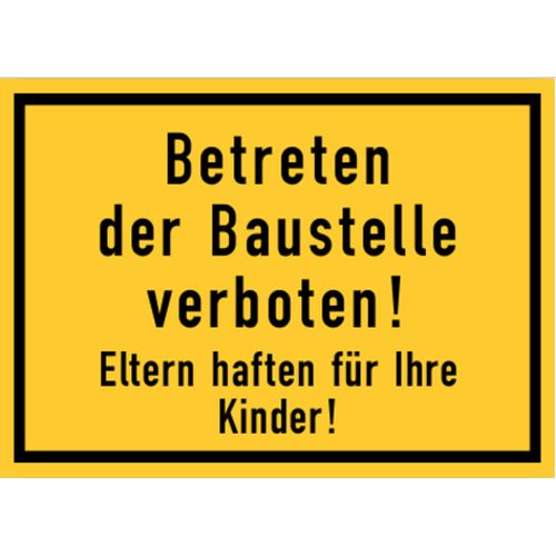 Hinweisschild "Baustelle"