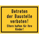 Hinweisschild "Baustelle"
