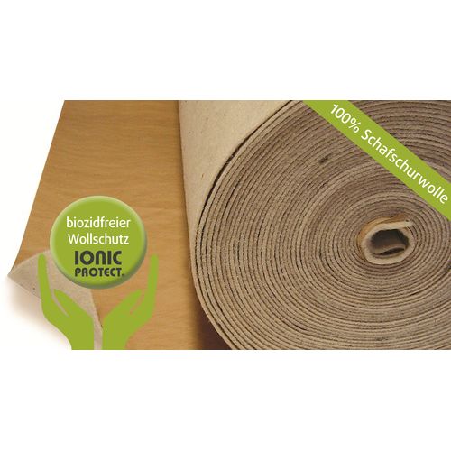 Schafwolle Trittschalld&auml;mmung/ Rolle 25m2