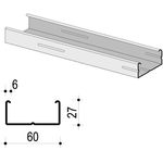 C-Deckenprofil 27/60/27mm 3,00m (Lieferung)