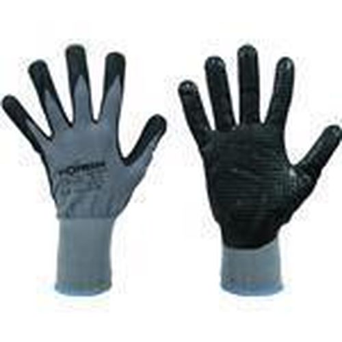 Feinstrickhandschuhe PU / Nitrilschaum genoppt grau 8