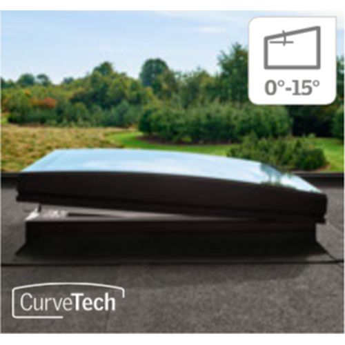 VELUX&reg; Flachdachfenster Konvex Glas