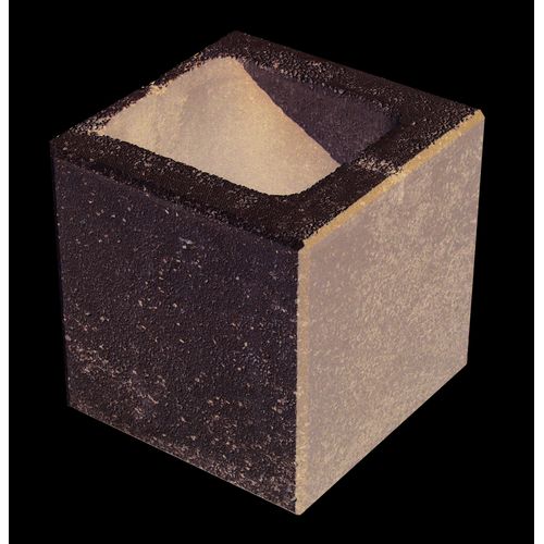 H&auml;usler "Effekt Zaunstein" Halbstein 19,7x20x20cm galaxy grey