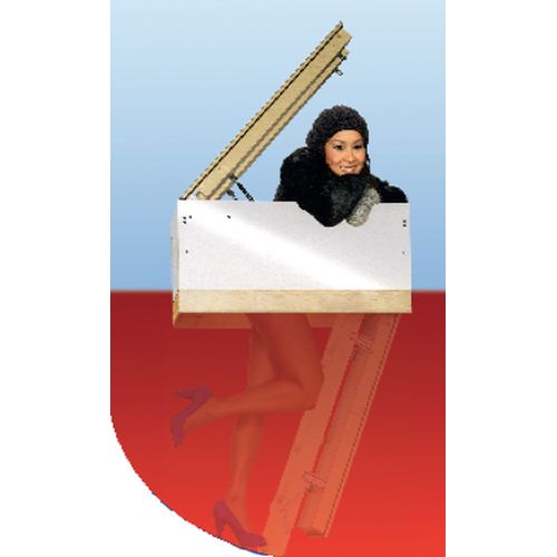 Dachbodentreppe Tradition 120 x 60 RH-280 mit ISO Oberdeckel (1)